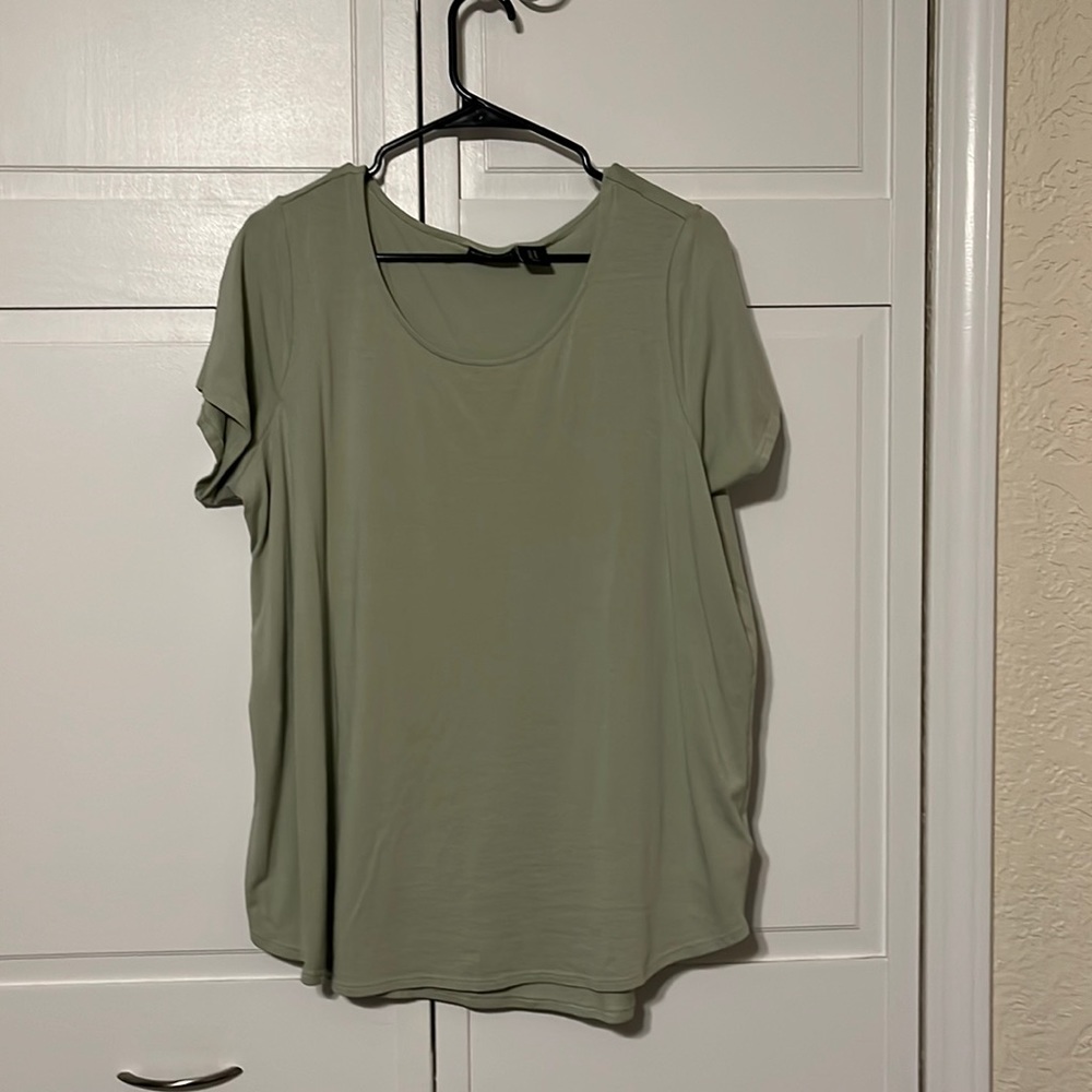 Simple green blouse